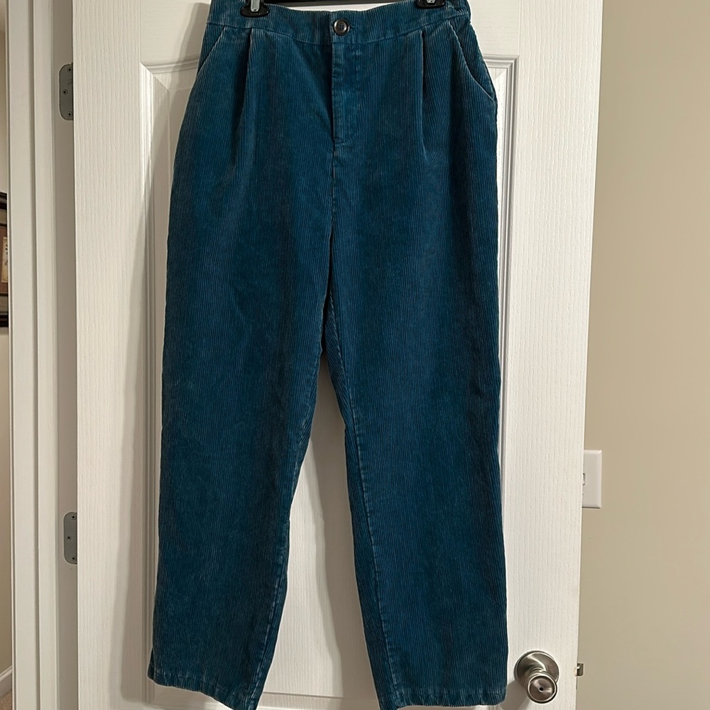 Zenana Teal Mineral Wash Corduroy Pant-NWT